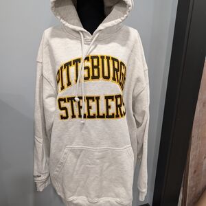 Mitchell & Ness Pittsburgh Steelers Cream Hoodie